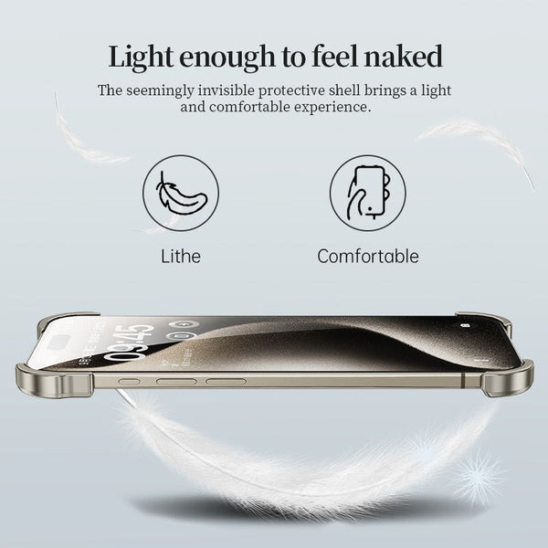 Aluminum Alloy Metal Frame with Camera Rings Cover for iPhone 15 Series