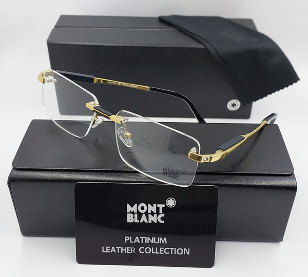 Premium Rimless Rectangle Eyeglasses Elegant Business & Daily Wear