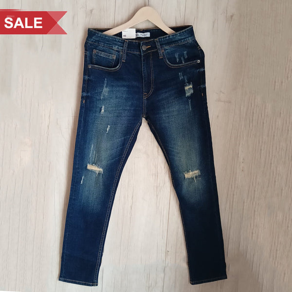 Men’s Distressed Skinny Fit Denim Jeans, Rugged Style