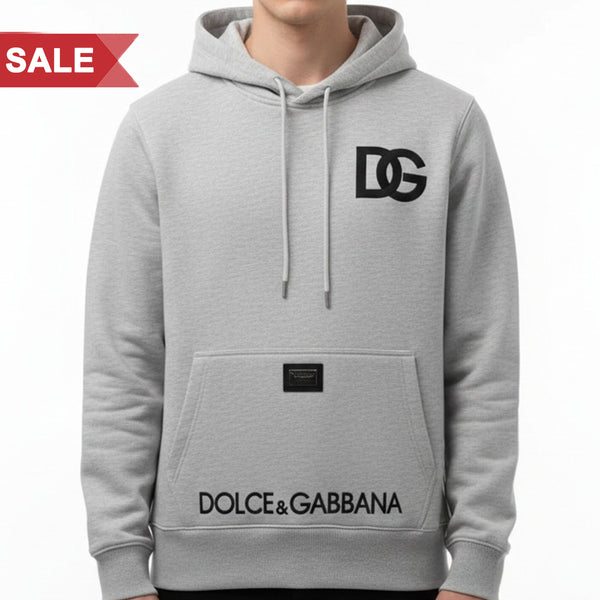 Men’s Premium Grey Hooded Sweatshirt Designer Style