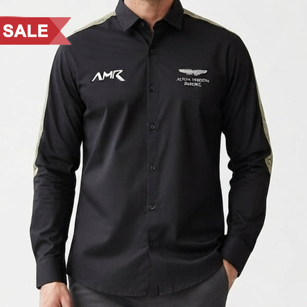 Premium Regular Fit Shirt with Brand  Signature Sleeve Stripes
