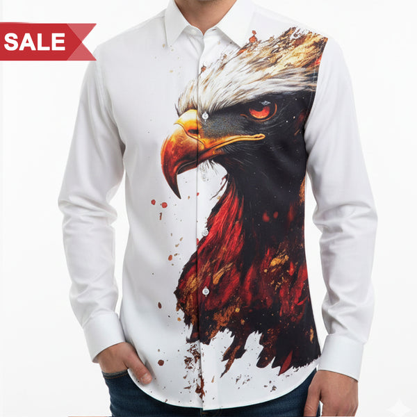 Luxury Bold Eagle Graphic Printed Shirt Premium Statement Wear