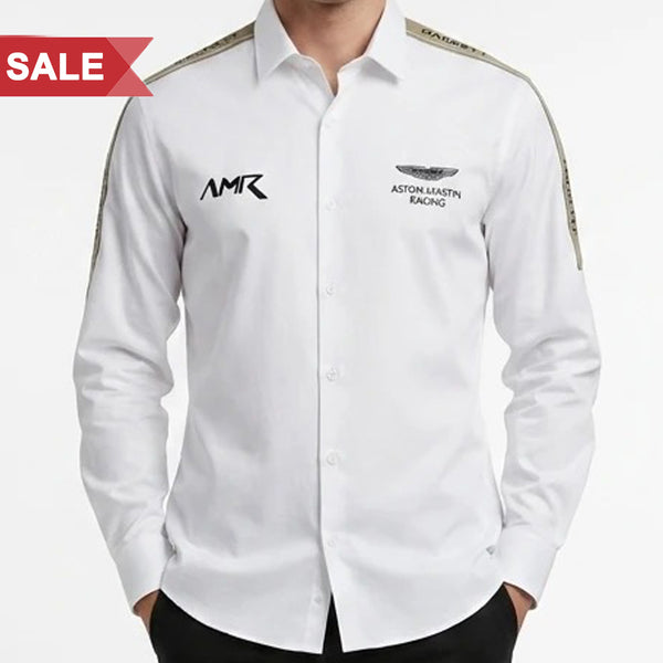 Premium Regular Fit Shirt with Brand  Signature Sleeve Stripes