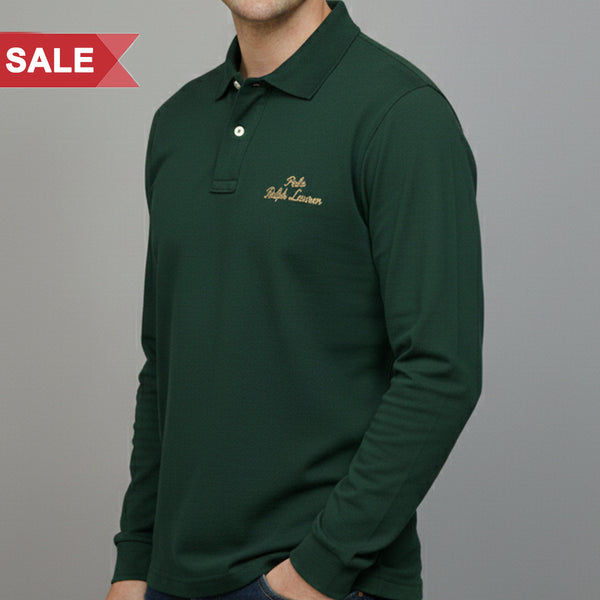 Premium Men Long-Sleeve Polo Shirt – Luxury, Comfort & Modern Fit