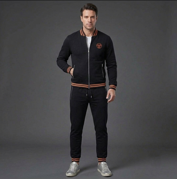 Men High-Quality Track-Set With Logo Print