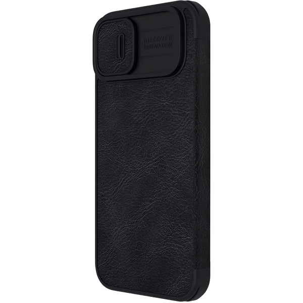 Nillkin Qin Pro Camshield Camera Slider Leather Flip + Card Slot Case for 15 Series
