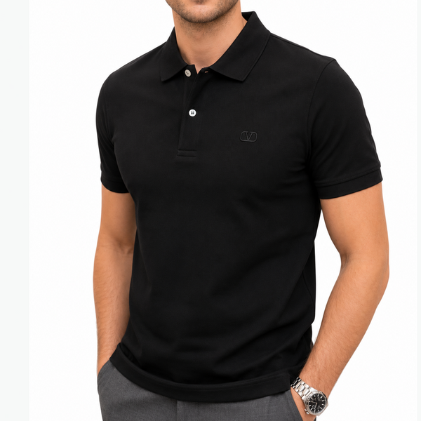Premium Men's Black Polo T-Shirt | Classic Regular Fit