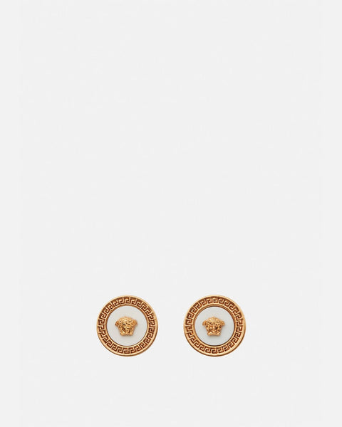 Luxury Brand Enamel Medusa Stud Earrings