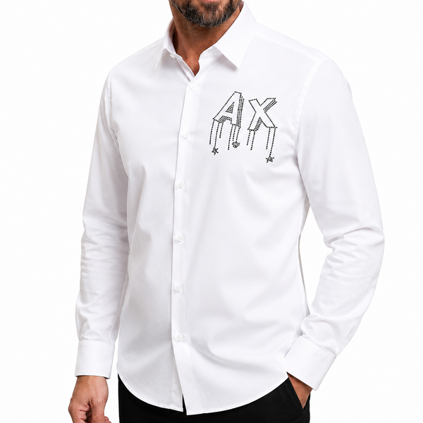 Men Premium Solid Full Sleeve Formal Shirt with Premium Detail (Available in White & Black)