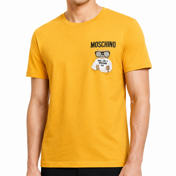 Men Premium Mustard Yellow Crew Neck Half Sleeve T-Shirt