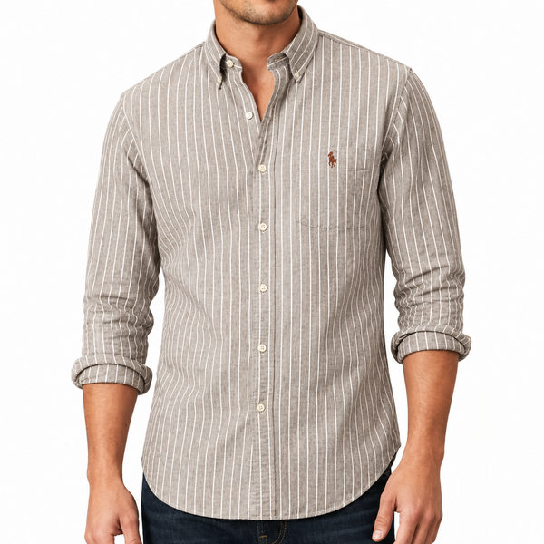 Premium Men's Vertical Stripe Full Sleeve Shirt | Regular Fit Casual Formal Shirt
