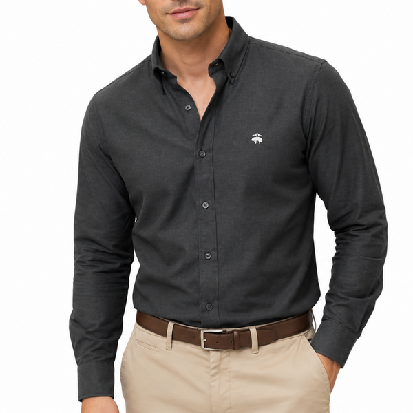 Premium Men Charcoal Grey Full Sleeve Casual Shirt