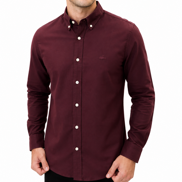 Men Premium Maroon Full Sleeve Casual Shirt