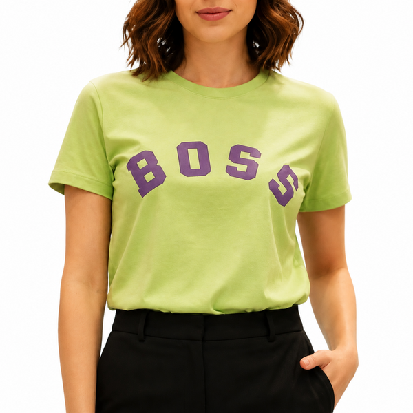 Women Premium Lime Green Graphic T-Shirt