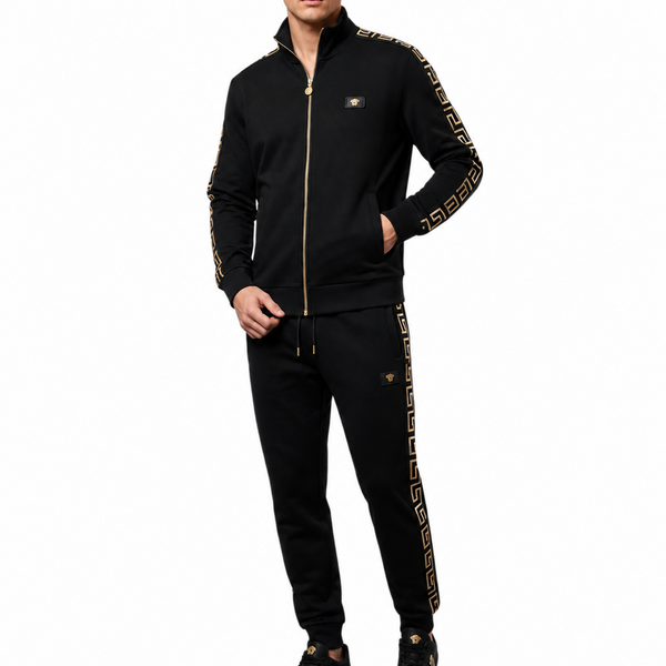 Black Track Suit Set – Stylish Sporty Casual Wear