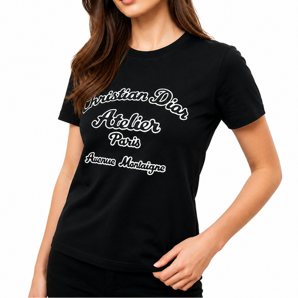 Women Black Printed Round Neck T-Shirt