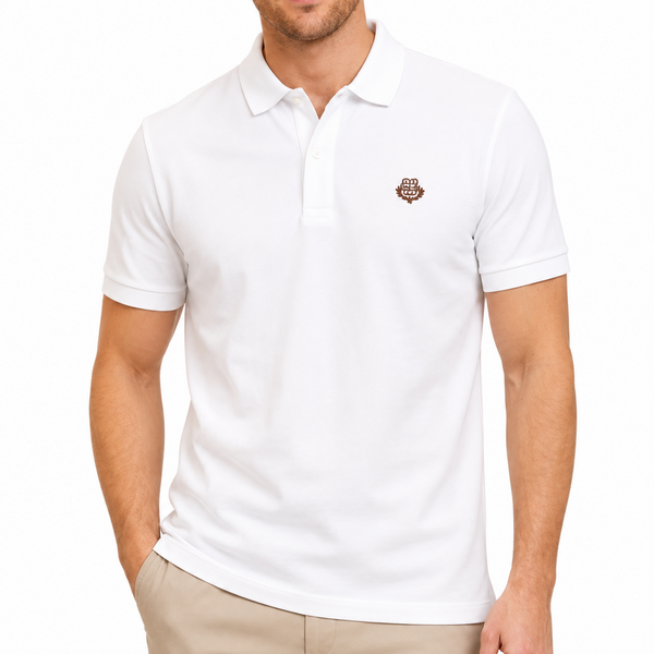 Men Classic White Premium Polo T-Shirt | Regular Fit | Short Sleeve