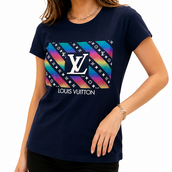 Men Navy Blue Graphic T-Shirt – Premium Casual Crew Neck Tee