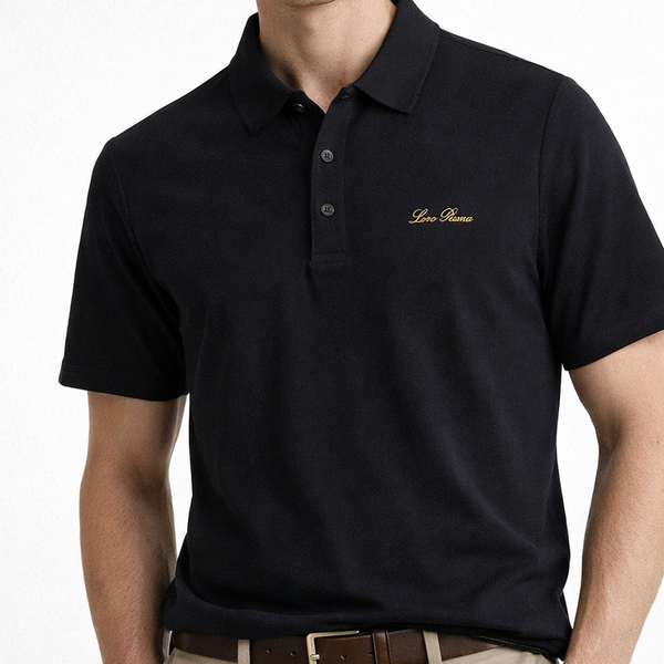 Luxury Elegant Black Polo T-Shirt for Men Premium Regular Fit