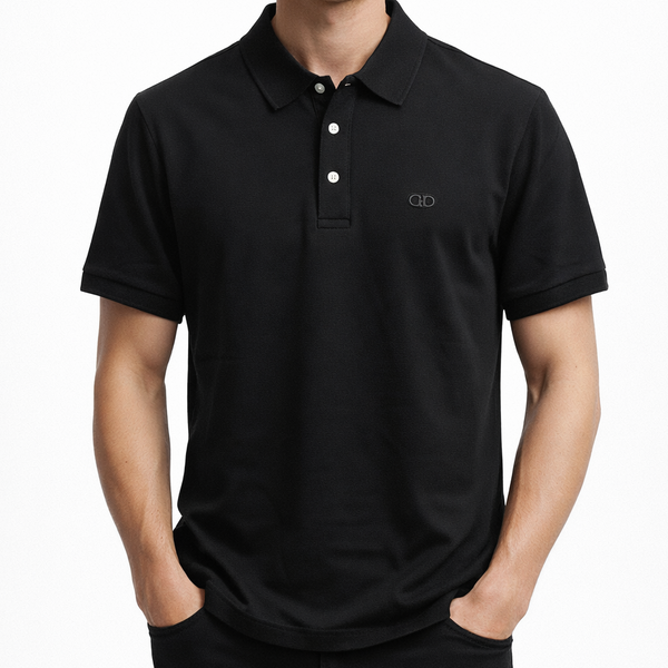 Premium Black Polo T-Shirt  Timeless Luxury & Sharp Style