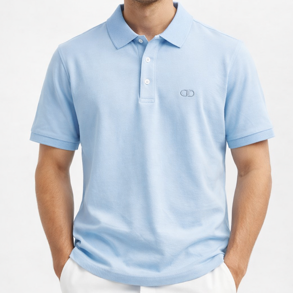 Premium Sky Blue Polo T-Shirt  Elegant & Everyday Comfort