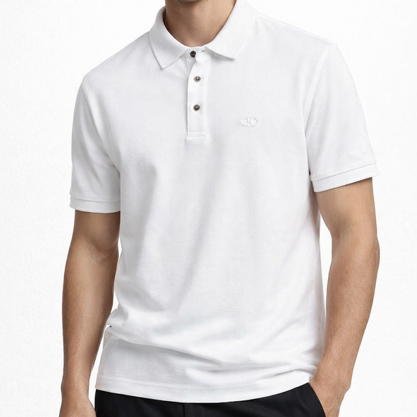 Premium Classic White Polo T-Shirt Clean & Elegant Style