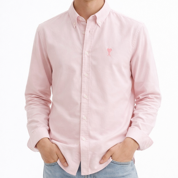 Premium Pink Branded Button-Down Shirt