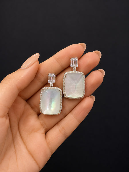 Victorian Doublet Stone Drop Earrings for Women | AAA AD Designer Statement Earrings