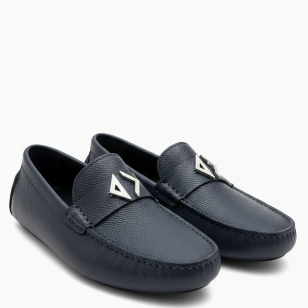 Premium Navy blue Leather Designer Loafers for Men
