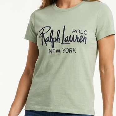 Women's Premium Sage Green Logo Graphic T-Shirt