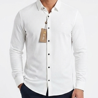 Premium Embroidered Logo Full Sleeve Polo Shirt for Men