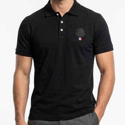 Premium Black Designer Polo T-Shirt for Men – Luxury Smart Casual Edition