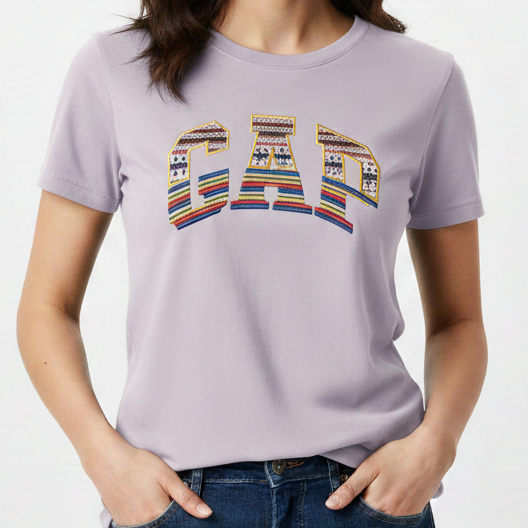 Women’s Trendy Logo Print T-Shirt Soft  Casual Top