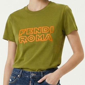 Women Exclusive  Olive Green Premium Logo T-Shirt