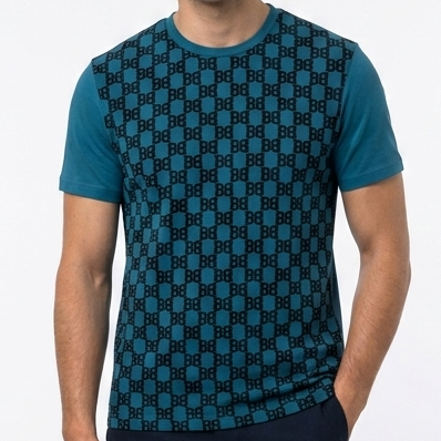 Premium Designer Pattern Blue T-Shirt for Men Stylish & Comfortable Fit