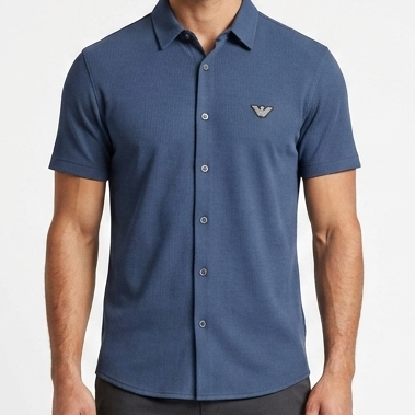 Premium Blue Half Sleeve Shirt – Elegant Everyday Wear