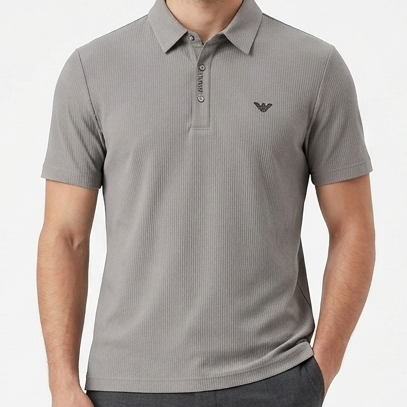 Premium Textured Polo T-Shirt for Men Classic Collar Half Sleeve Regular Fit