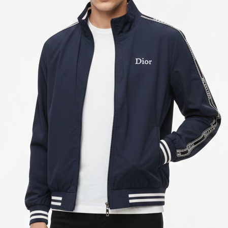 Brand Signature Track Jacket with Logo Tape Sleeves