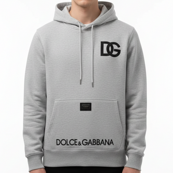 Men’s Premium Grey Hooded Sweatshirt Designer Style
