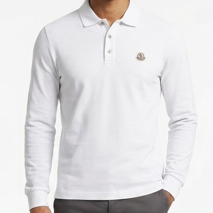 Men’s Luxury Long Sleeve Polo Shirt – Smart Casual Wear