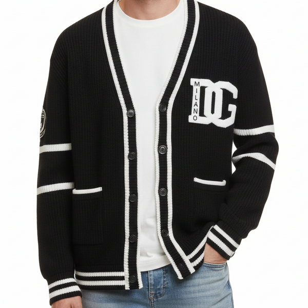Luxury Intarsia-Knit Cardigan