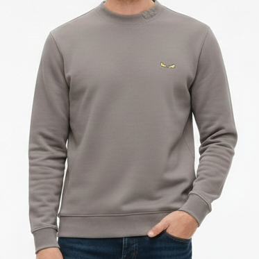 Premium Grey T Neck Iconic Monster Eyes Design