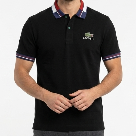 Men’s Fashion Polo Tee with Contrast Collar Design