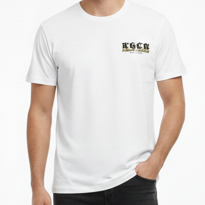 Imported Black Minimal Logo Print Premium T-Shirt
