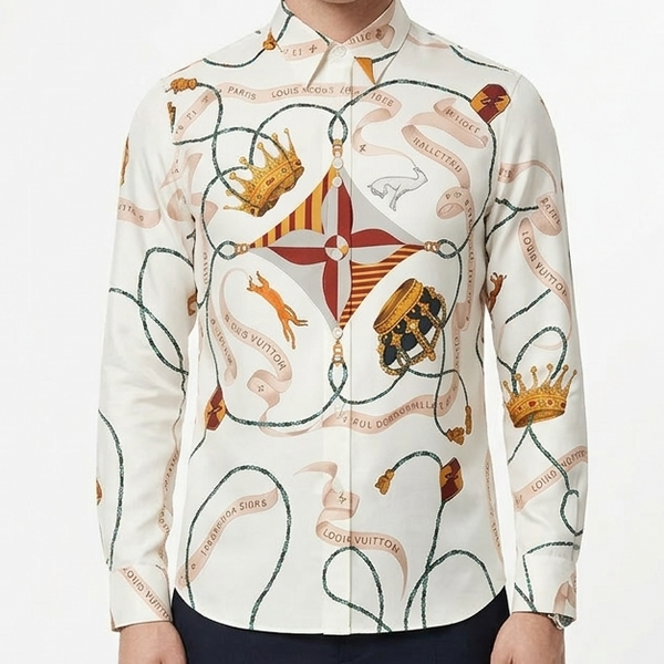 Luxury Monogram Graphic Design Shirt For Men