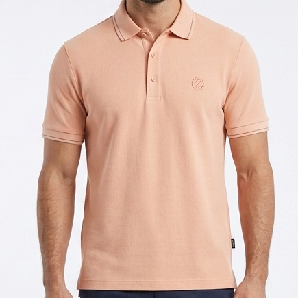 Premium Peach Polo Neck T-Shirt for Men