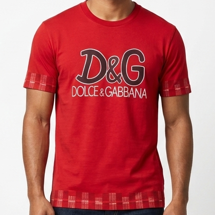 Luxury Stylish Red Casual Round Neck T-Shirt For Men
