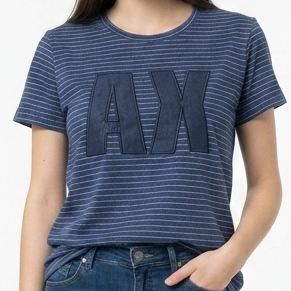 Women’s Stylish Navy Striped  T-Shirt  Modern Casual Wear