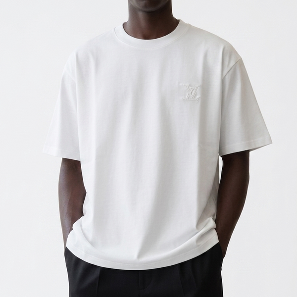 Men Premium White Oversized Crew Neck T-Shirt | Heavyweight Casual Tee