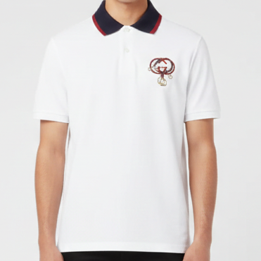 Luxury  Piquet Polo Shirt With Embroidery